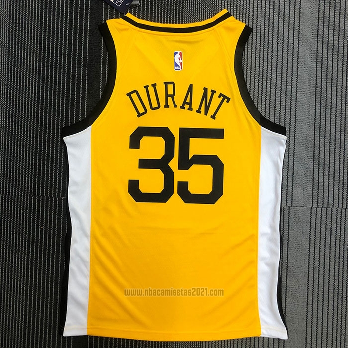Camiseta Golden State Warriors Kevin Durant #35 Earned Amarillo